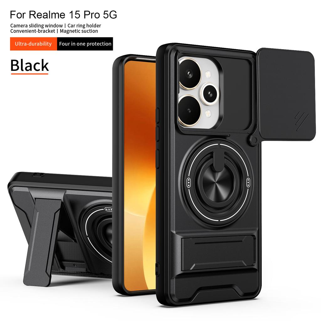 Чехол для Realme 15 Чехол-бампер для Realme 15 Pro Чехол для телефона Realme 15 Pro Магнитный держатель Бронированный чехол Защитная крышка для камеры
