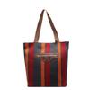 Tote Bag Women's Striped Canvas Shoulder Bag Student Class Hand Bag