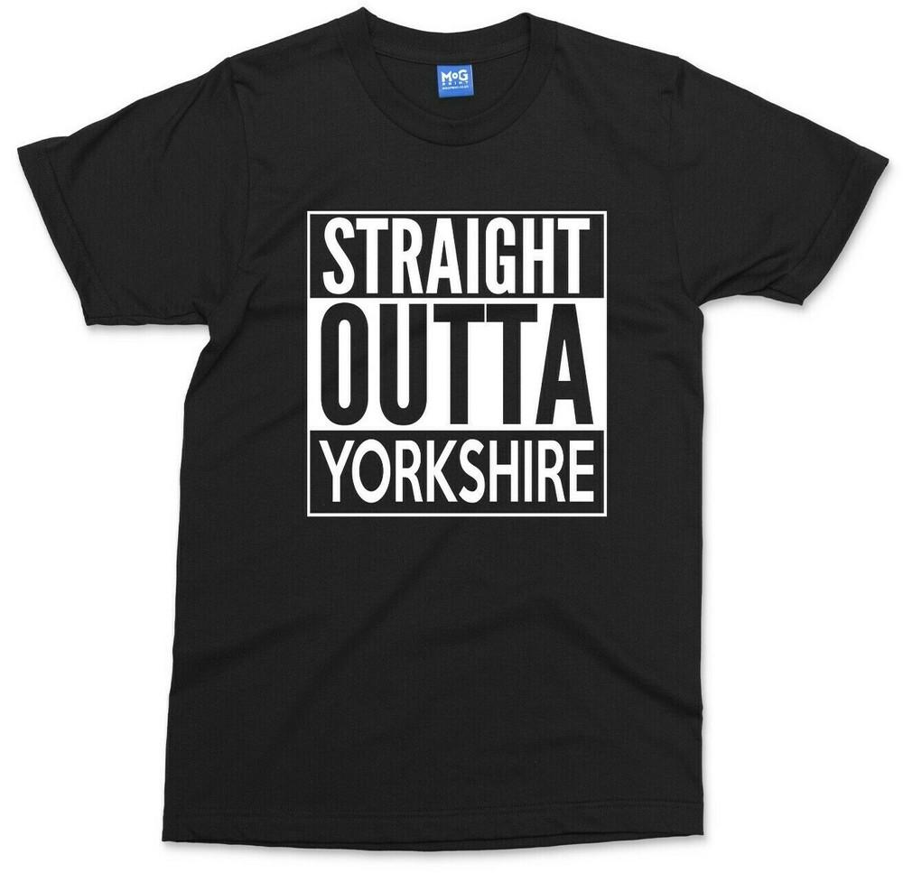 Футболка "Straight Outta Yorkshire" Смешной йоркширец Наследие Англии Унисекс
