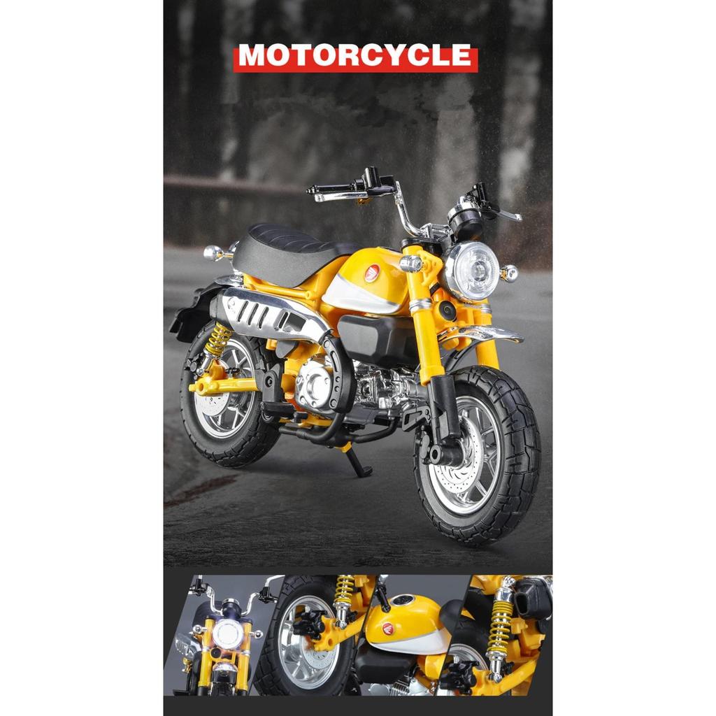 1/12 Honda Monkey 125 сплав спортивный мотоцикл модель литье под давлением уличные гонки мотоцикл модель имитация звук свет детские игрушки подарок