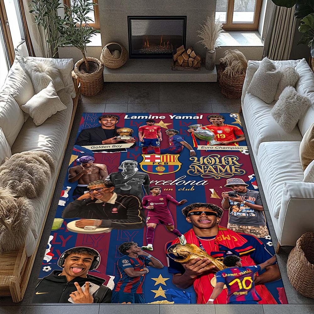 Lamin Yamal Customize Your Name Carpet Design For Outdoor Study Room Kitchen Hallway Antislip Carpet Decorate Offices Gift For Festivals