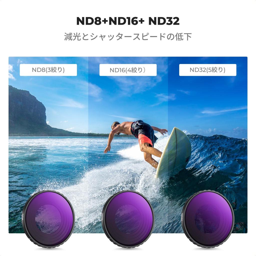 Набор фильтров Concept для DJI Osmo Action PRO Фильтр ND Нейтральный фильтр Фильтр CPL Поляризационный фильтр Защита объектива Оптическое стекло AGC Высокий