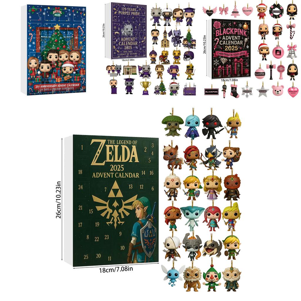 Stray Kids Christmas Advent Calendar With 24 Acrylic Decorations For Holiday Gift Giving