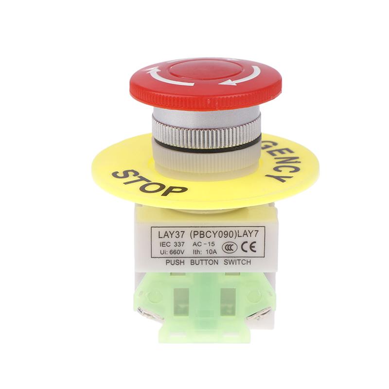 1 шт. грибовидный колпачок 1Н 1НЗ Dpst кнопка аварийной остановки переключатель переменного тока 660 В 10 А оборудование переключателя самоблокирующийся лифт фиксатор