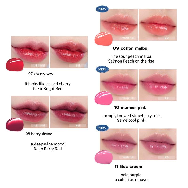 Rom&nd Тинт Dewy.full Water 5г (вариант 11 типа) Адгезия влаги Moisture One толстый мат холодного тона Стойкое и мягкое нанесение