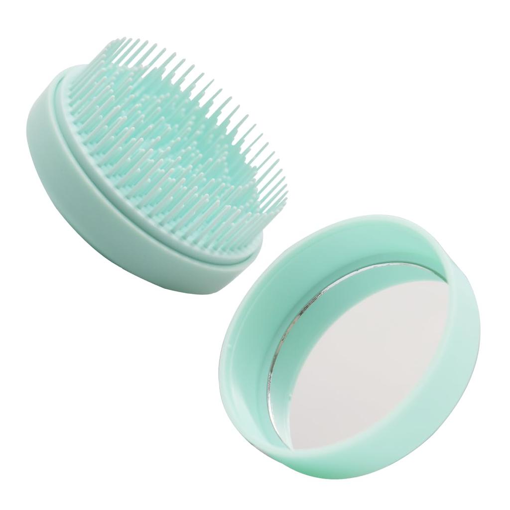 POCKET PACT Hair Brush with with for Going with Convenient for Going To Going Hair Care Smooth Easy Mirror, Lid, Out, Portable, Lightweight, Small,