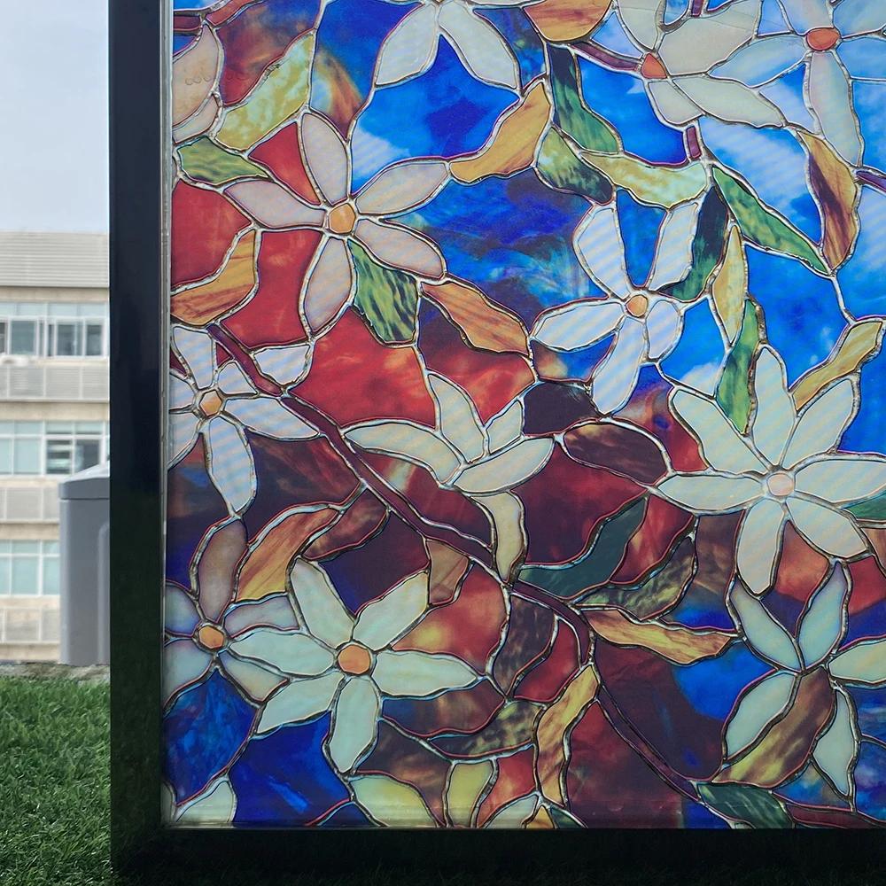 Пленка для защиты конфиденциальности Статическая наклейка на окно Виниловая 3D-наклейка на окно Радужная пленка для окон для стеклянной двери Тепловой контроль Анти-УФ