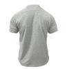 Men Black Stand Collar Henley Neck Short Sleeve T Shirt With Chest Pocket Casual Summer