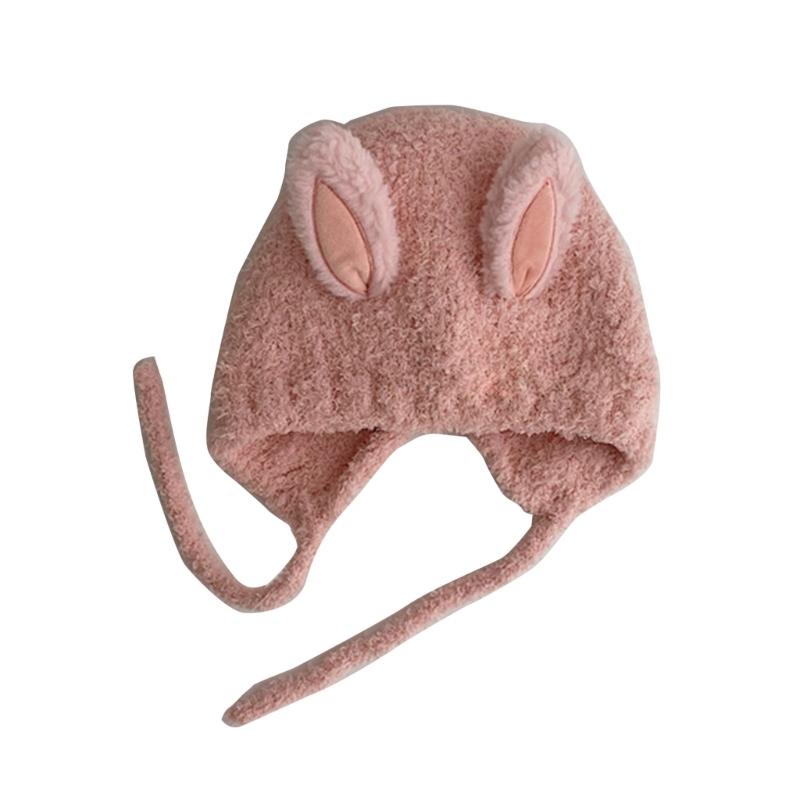 Cute Cap Autumn Winter Kids Newborn Baby Cap Knitted Warm Crochet Rabbit Ear Beanie Unisex Baby for 5 months to 3 Years