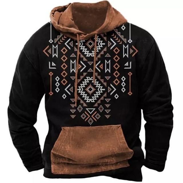 Толстовки для мужчин Y2k Golf Camping Casual cowboy Long Sleeve Autumn Fashion Hooded 3D Printed Loose Oversize