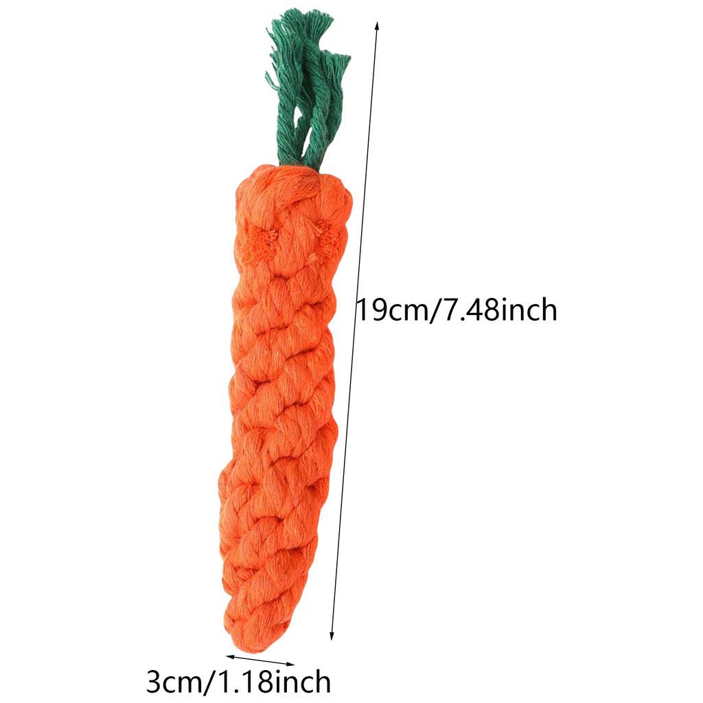 Высококачественная игрушка-морковка из хлопковой веревки, ручная работа, игрушка-морковка из хлопковой веревки для жевания, безопасная для игр в помещении и на улице