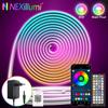 30M/20M/15M/10M RGB LED неоновые огни, пульт дистанционного управления через смарт-приложение, водонепроницаемая музыкальная синхронизация, меняющая цвет веревка для игры в спальню и гостиную
