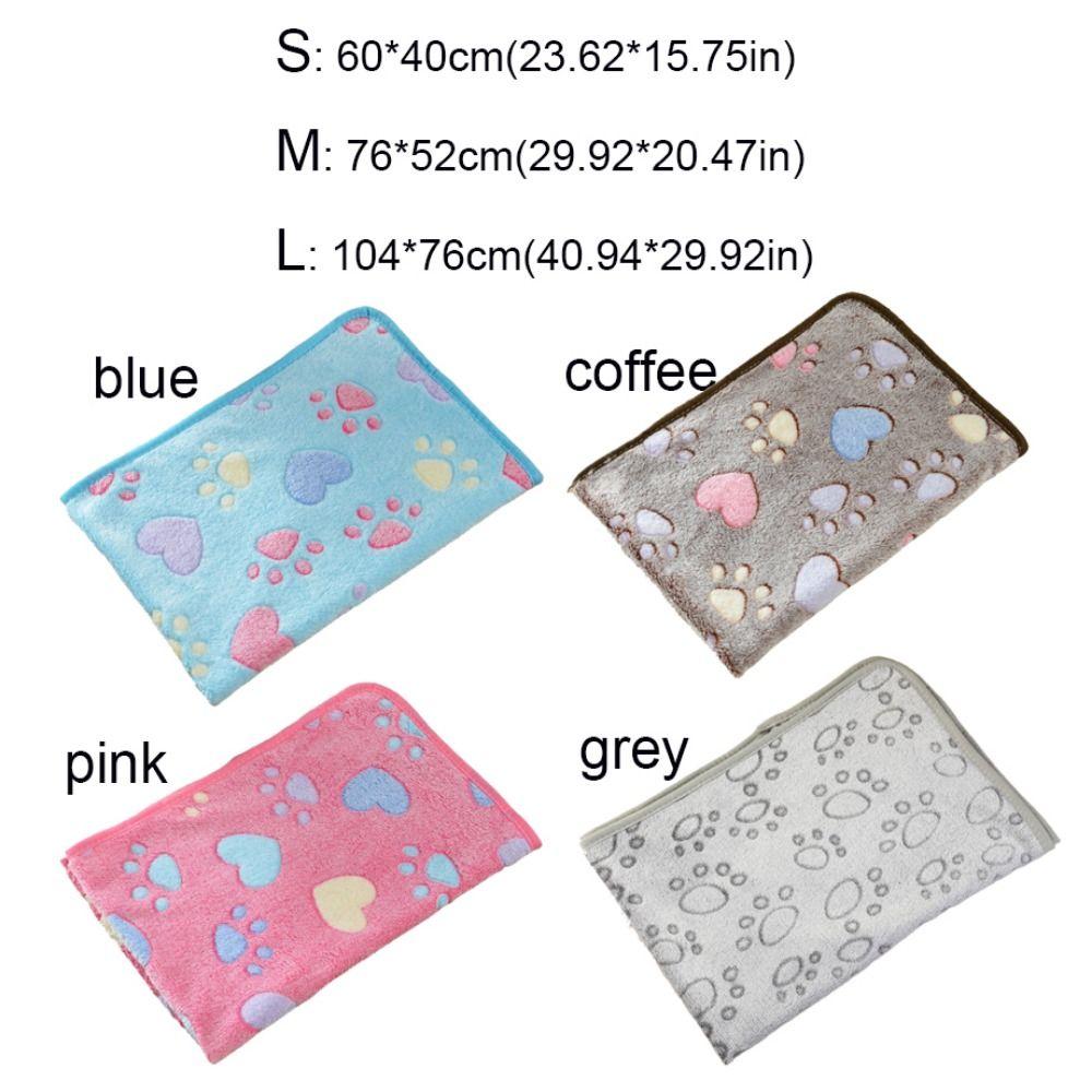 Теплый чехол для коврика для питомца с рисунком из мультфильма, флисовое одеяло для кошек и собак, зимнее одеяло для щенков и котят