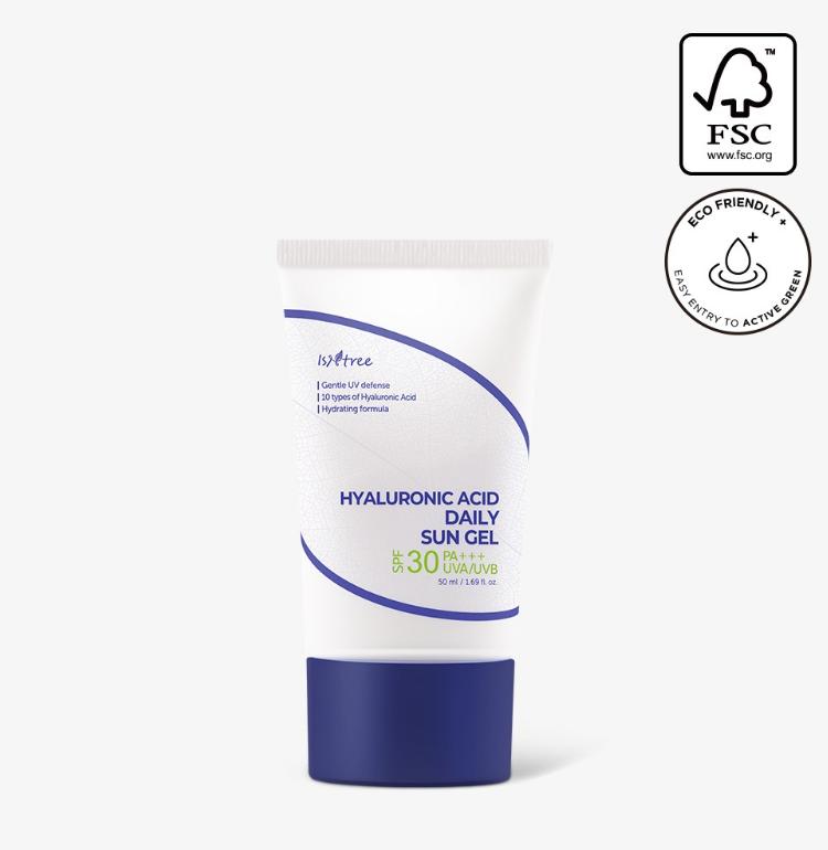 ISNTREE Hyaluronic Acid Daily Sun Gel 50ml | Lightweight Moisturizing Sunscreen SPF50+