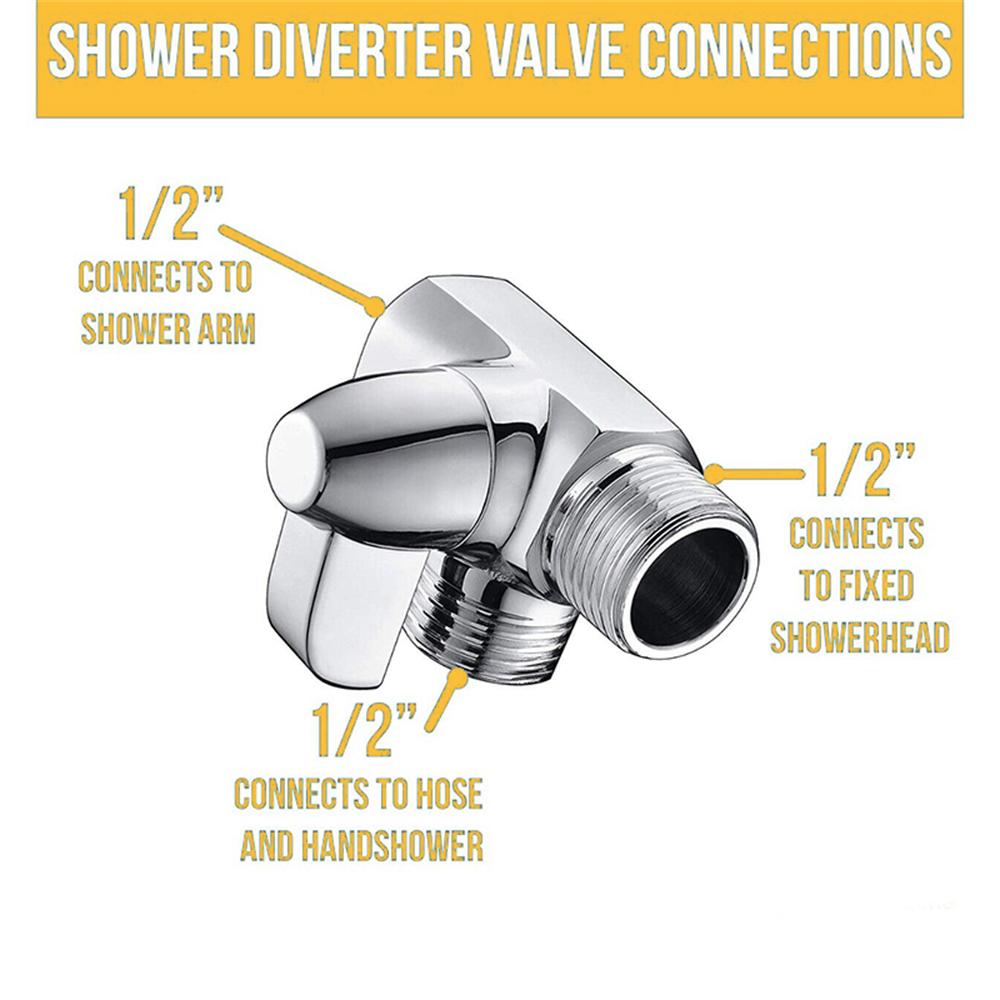 Душевой клапан G1/2" 3-ходовой латунный переключатель для ручной душевой лейки или смесителя для ванны, переключатель выхода, Т-образный клапан, аксессуары для ванной комнаты