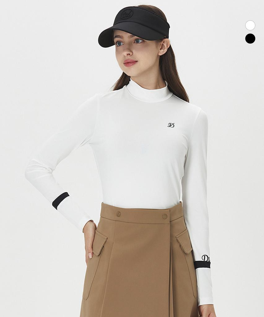 DUVIK Women'S Half-Neck Color Block Long Sleeve T-Shirt De3Wts161