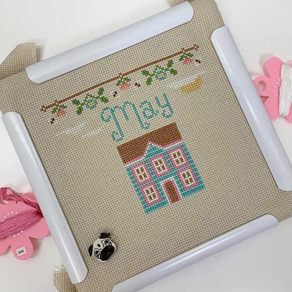 Прямоугольный пластиковый зажим, пяльцы для вышивания, подставка-держатель, удобные в эксплуатации принадлежности для вышивки крестом 30x25x20 см