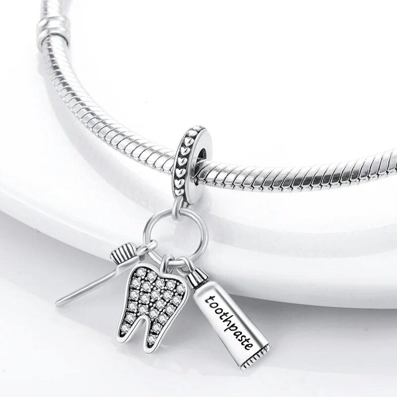 100% Стерлингового Серебра 925 пробы Best Life Розовое Сердце Bluetooth-гарнитура Air Pod Подвеска FItFashionBracelet DIY Изготовление Ювелирных Изделий KJC187