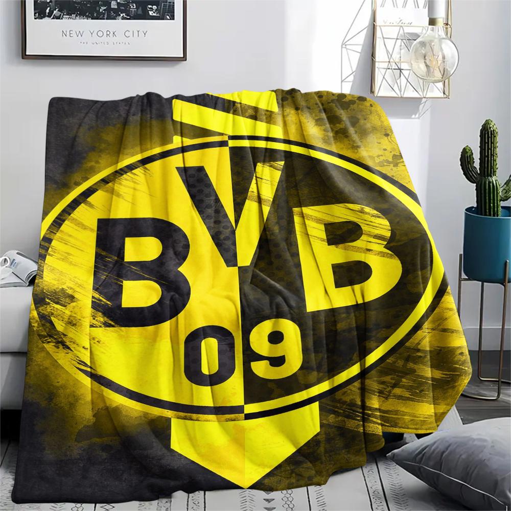 1pc Dortmund Print Flannel Blanket, High quality Comfortable for All Seasons, Home Decor, Warmth and Comfort, Perfect for Christmas Gifts29