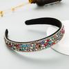 Women's Colored Full Drilling Anti Slip Head Hoop Simple Face Wash HairBand Accessories