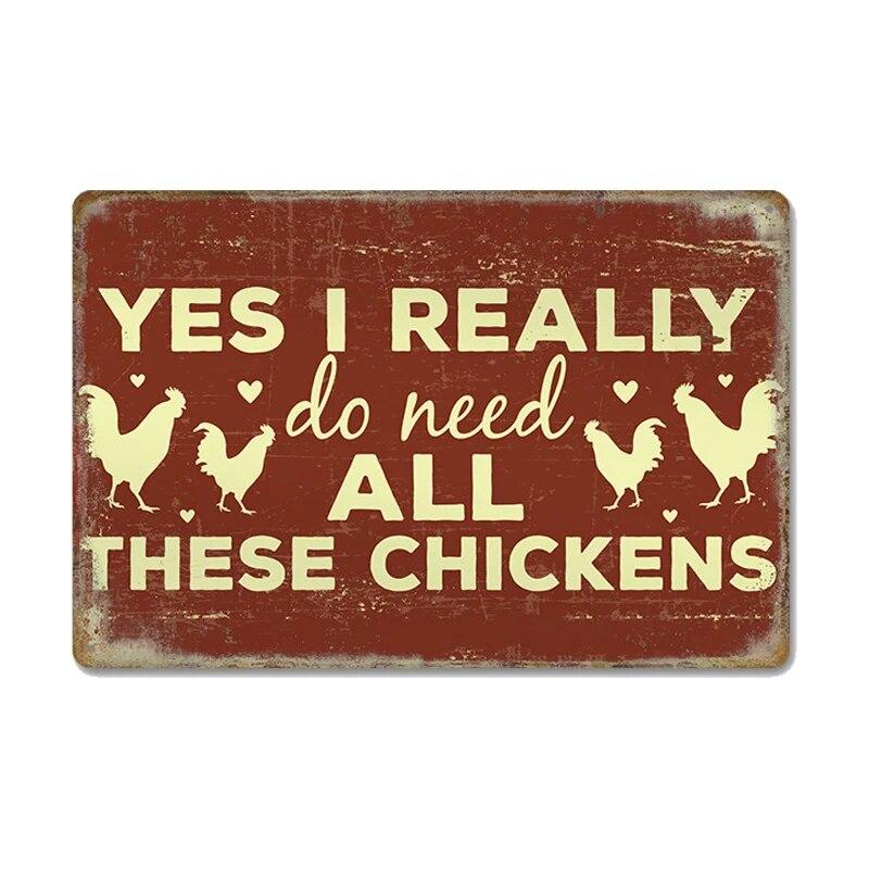 Оловянные знаки с цыплятами, металлический винтажный постер, петух, куриные яйца, ретро-налет, настенные наклейки, живопись для двери фермы, домашний декор
