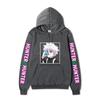 Hunter X Hunter Drinking Killua Hoodie Japanese Name Purple Letter Sleeve Anime Hooded Pullover Sweatshirt