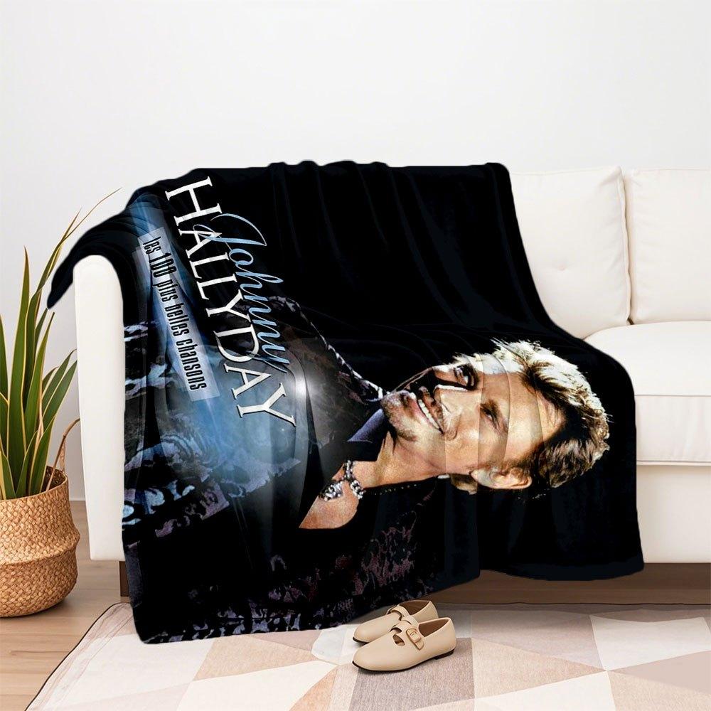 Johnny Hallyday: Les 100 Plus Belles ChansonsBlanket Flannel Throw Blanket for Sofa, Bed, Travel, Camping, Office, Couch, Chair, And Bed Gif