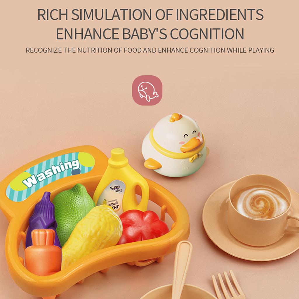Многофункциональная игрушечная раковина для малышей, кухонные игрушки 2-в-1, электрическая посудомоечная машина с проточной водой, имитация