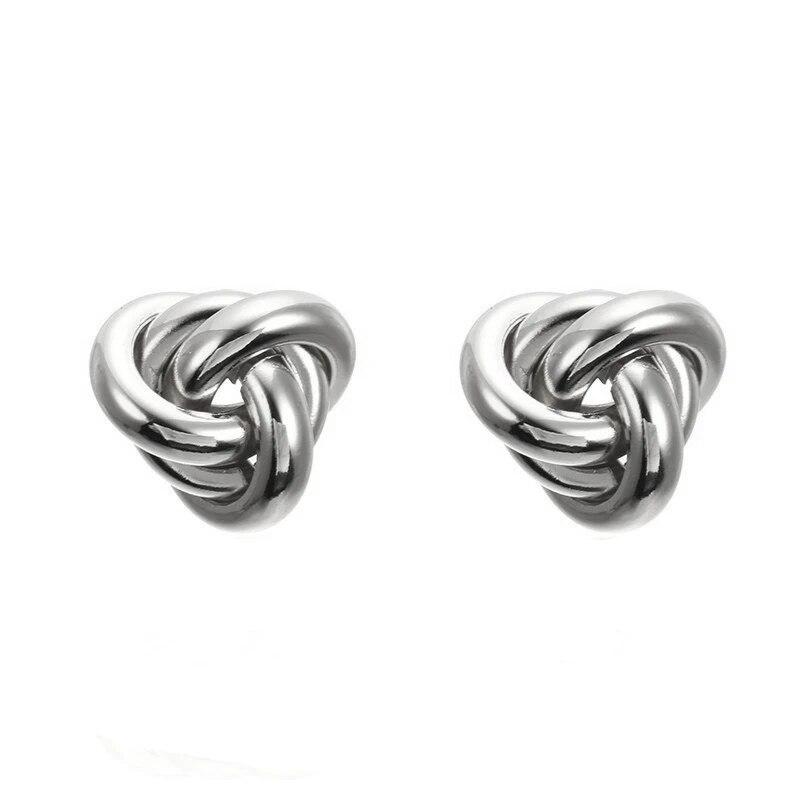 Новые модные массивные металлические геометрические серьги-подвески для женщин, крутые серьги золотого цвета в стиле панк, круглые витые висячие украшения для ушей