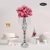 10 Pcs Crystal Flower Stand Wedding Centerpieces for Tables, 21.7in/55cm Tall Elegant Metal Flower Arrangement Stand