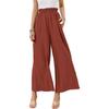 Summer Women's Pants Cotton Linen Women's Solid Color High Waist Loose Casual Wide Leg Pants