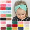 Children's Baby Hairband Cross-knotted Solid Color Hair Accessories Bow Hairband