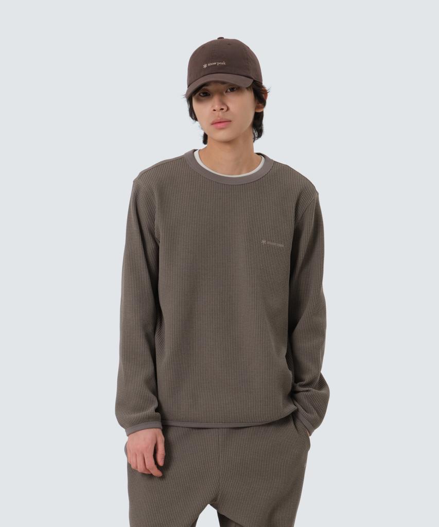 SNOWPEAK APPAREL Delta Peak Waffle Sweatshirt (S25Fmtht16) Dark Khaki