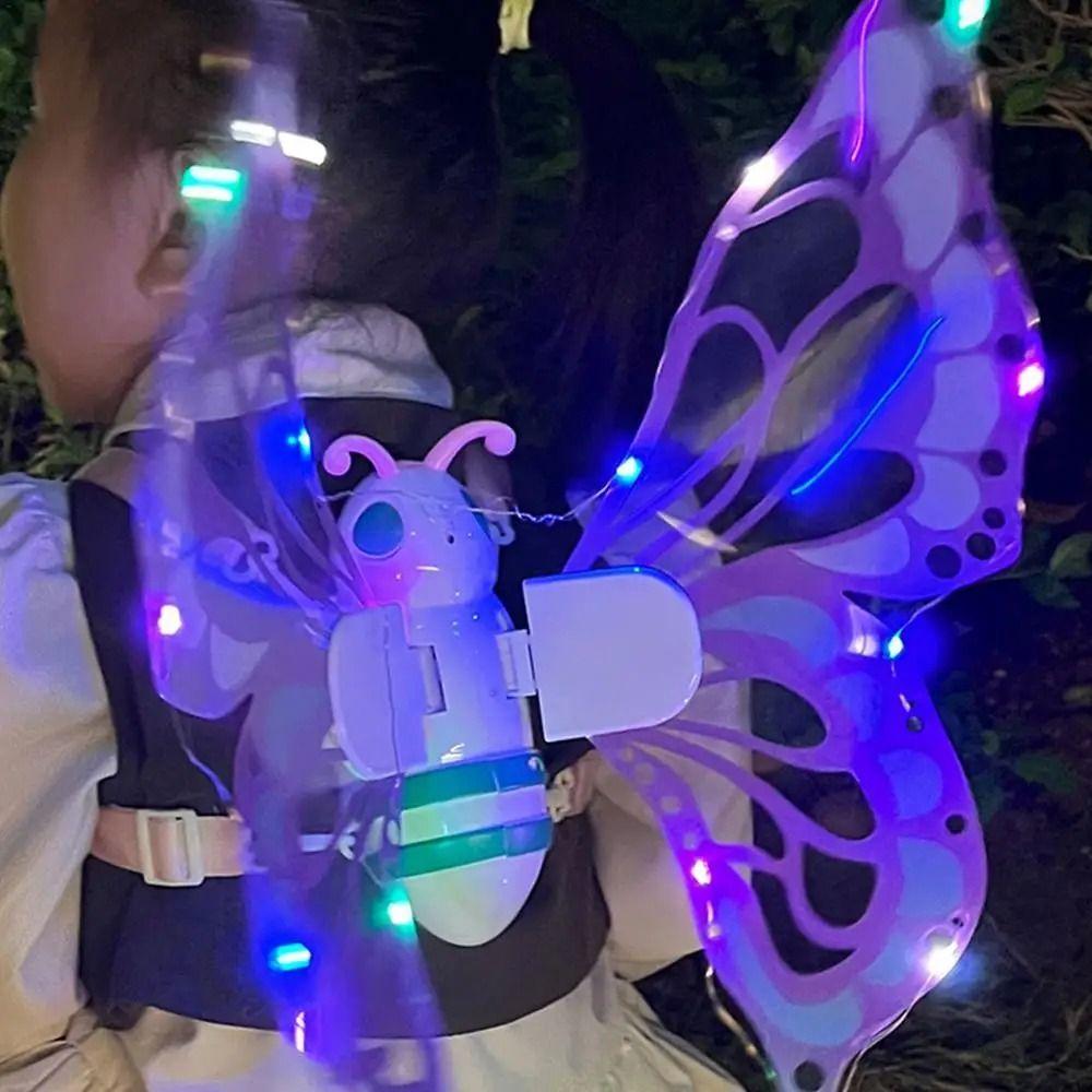 With Lights Electric Butterfly Wings Adjustable Strap Fairy Flying Toy Party