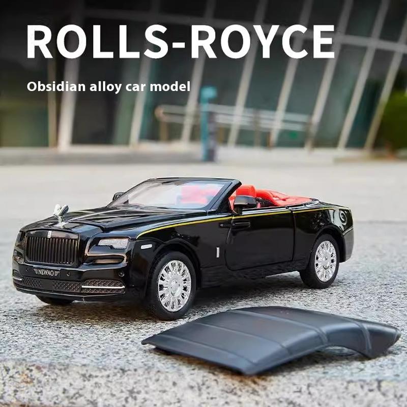 1/32 Rolls Royce Dawn Alloy Car Diecast Metal Model Sound & Light Toy Collect Display Ornament Home Decoration Gift for Children