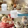 3D DIY Цветок Ангел Свеча Силиконовая Форма Крылья Мальчик Ангел Форма для Свечи Роза Цветок Ангел Бетон Цемент Гипс Формы