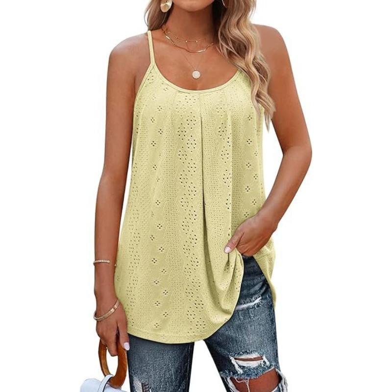 YYFS Женская мода повседневная летняя весна однотонная без рукавов с принтом на подтяжках блузки и рубашки