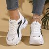 Spring/Autumn Lace-Up Non-Slip Walking Shoes Fashion New Round Toe Thick Sole Sexy Comfortable Casual Sneakers For Women