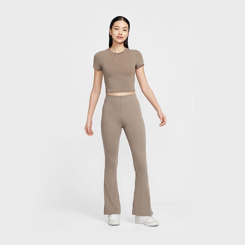 Nike Женская вязаная укороченная футболка с коротким рукавом Chill Knit