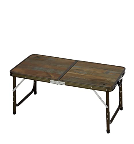 Captain Stag UC-572 Outdoor Folding Table, 90 X 45 Cm, 4 Height Adjustable, Seats 2-4, Aluminum, Bistro Style