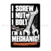 Grumpy Never Underestimate An Old Man With Mechanic Skills Mechanic Oil Splatter is man glitter Metal Plaque Tin Sign Poster