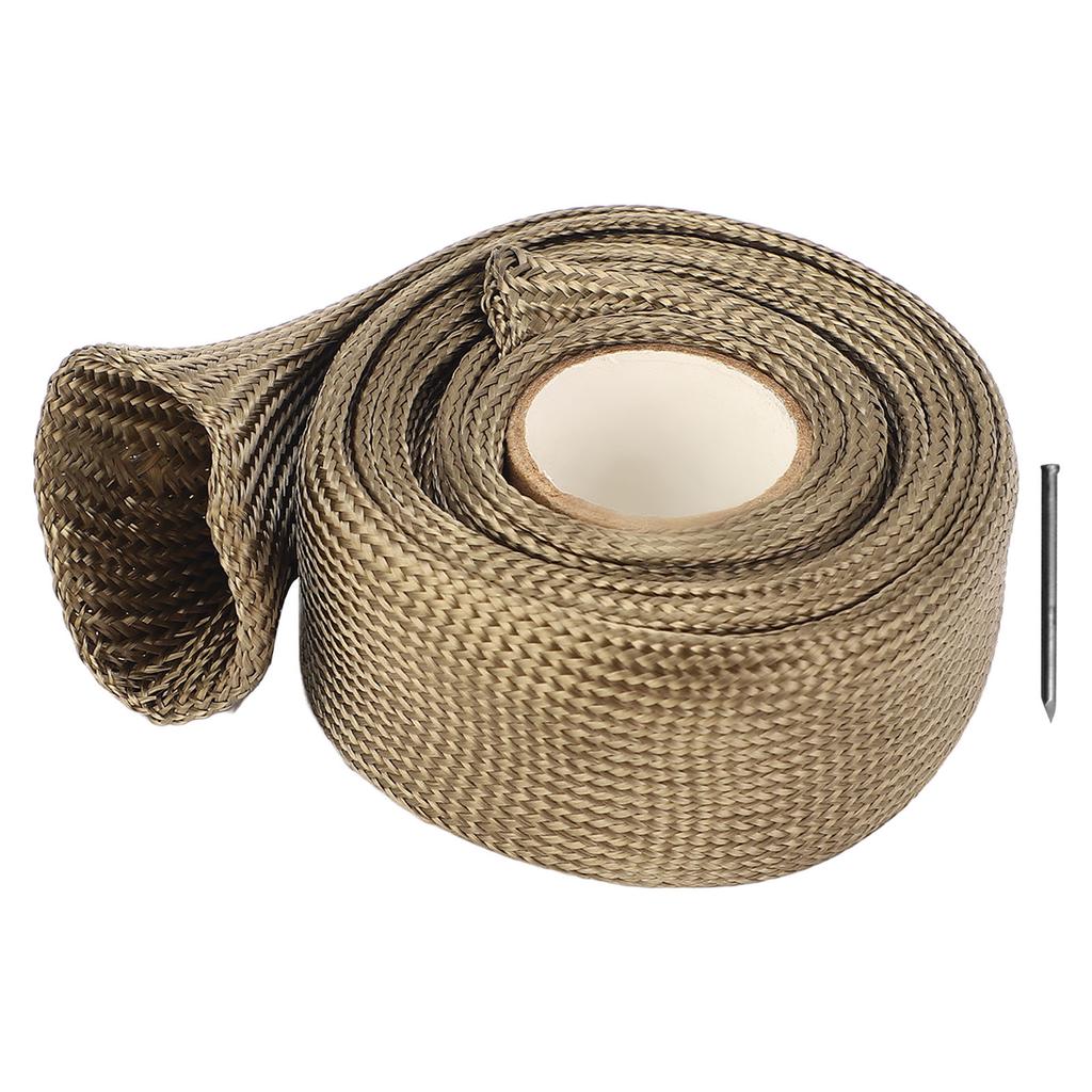 Автомобильный теплозащитный рукав 9,8 футов 0,75 дюйма из базальтового волокна, тканый, устойчивый к высоким температурам, топливный трубопровод H