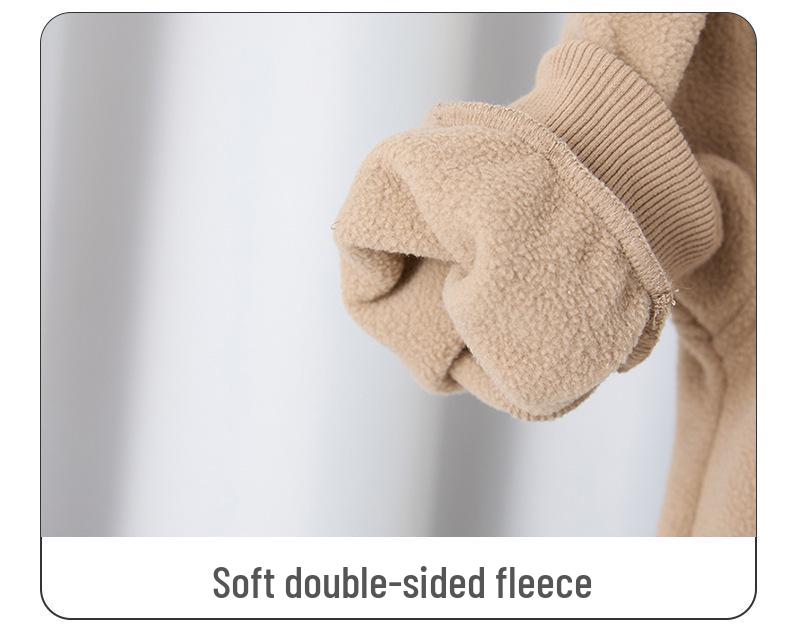 Зимний спортивный комплект из двух предметов для мальчиков с флисовой подкладкой, 2025