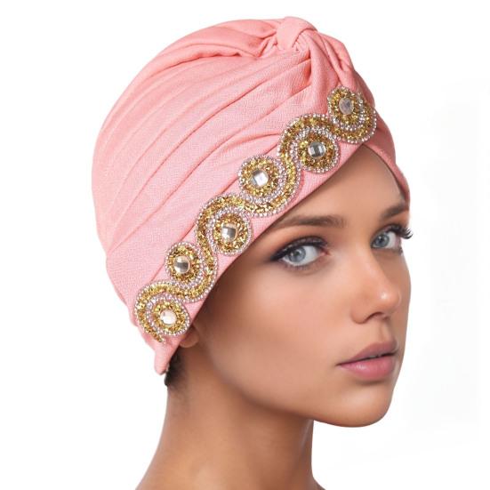 Женский платок на голову Эластичный обхват головы Дизайн с перекручиванием Шапка-тюрбан