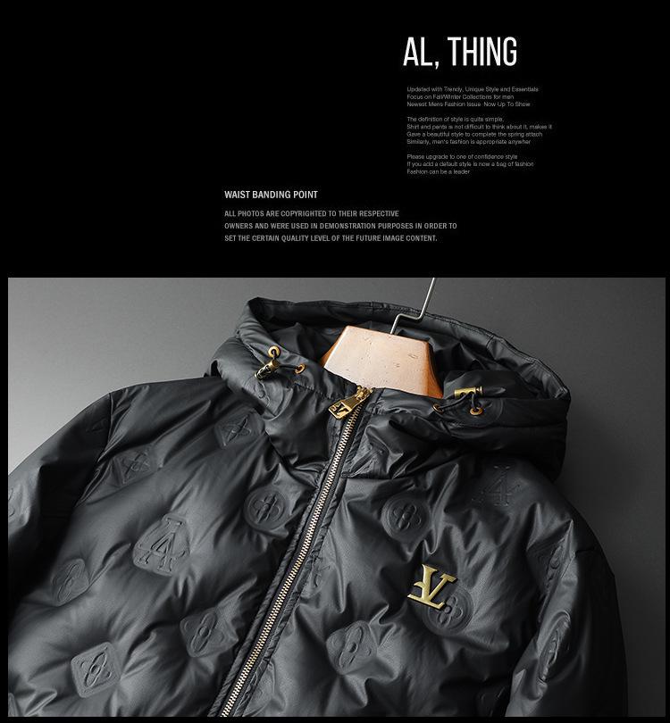 Мужская роскошная пуховая куртка с капюшоном - Европейская высококачественная 90% белый утиный пух Зимнее пальто