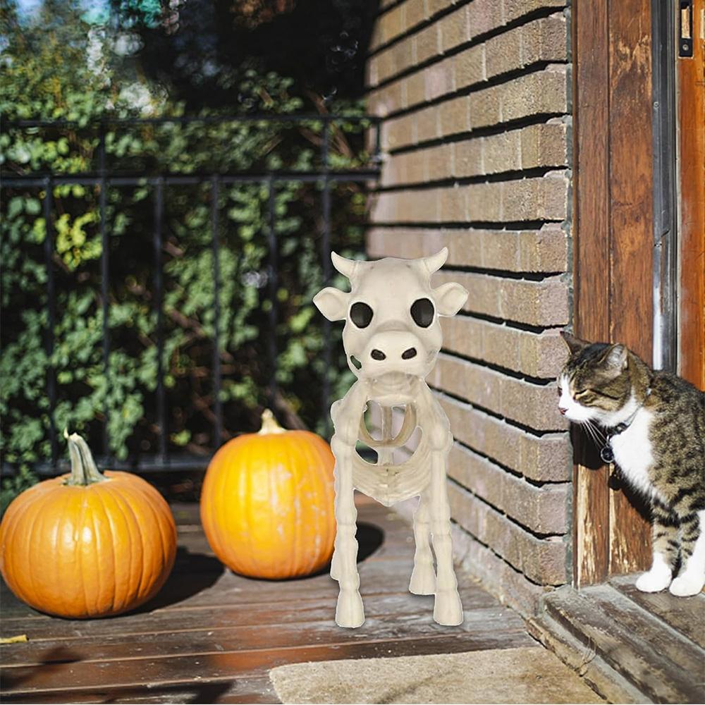 Cow Skeleton Halloween Decoration Cow Skull Prop for Halloween Home Decoration