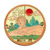 Changsha Juzizhizhou, Yuelu Mountain, Du Fu Jiangge, commemorative gold coin, tourist attraction, impression commemorative medallion