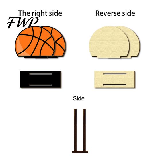 Office Paper Towel Holder Sports Ball Napkin for Table, Freestanding Wooden Dispenser, Anti-tip Tabletop Tissue Theme Birthday Party Supplies Vertical