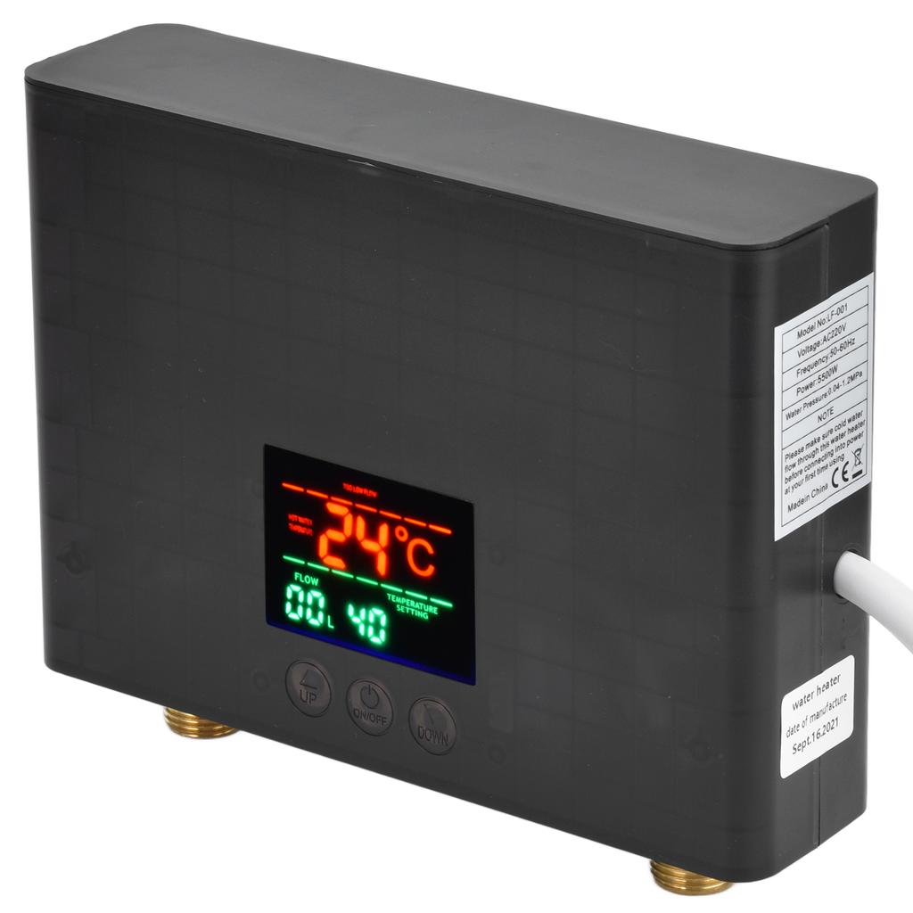 5500 Вт проточный электрический водонагреватель с сенсорной панелью дистанционного управления для кухни и ванной комнаты