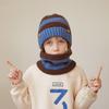 2pcs Neck Warmer Children Hat Scarf Set Fleece Lining Children Winter Hat Scarf  for Winter